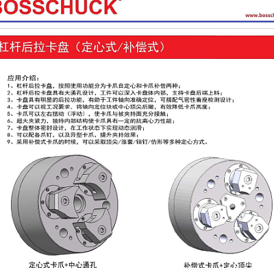 销售BOSSCHUCK-杠杆后拉卡盘支持非标设计自定心和补偿式