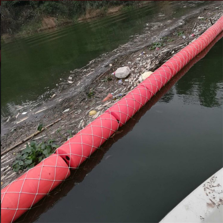 重庆水库拦污浮体 PE圆柱形水面保洁拦漂装置